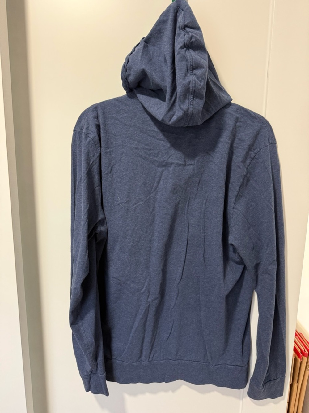 Lacoste Men's Heather Navy Pullover Hoodie with Crocodile Logo - Picture 2 of 8